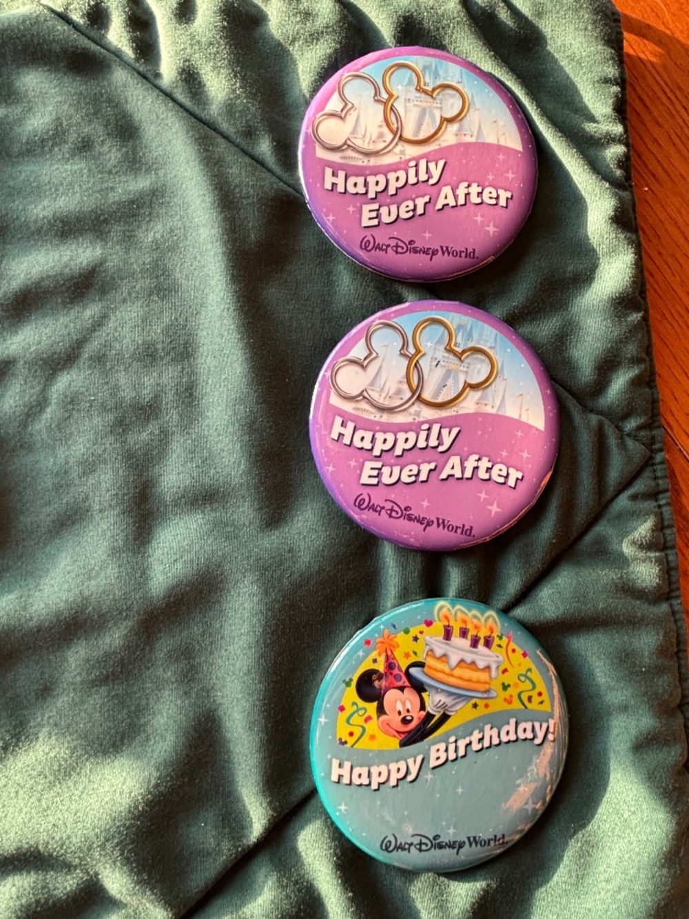 Disney World Happy Birthday and Happily Ever After Pins (3)